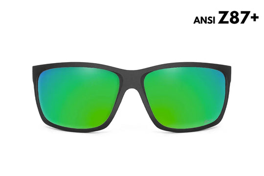 One Revolver Surfboards - Breach - Matte Black - Green Machine Polarized ANSI Z87+ Breach
