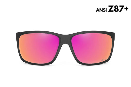 One Revolver Surfboards - Breach - Matte Black - Pink Polarized ANSI Z87+ Breach