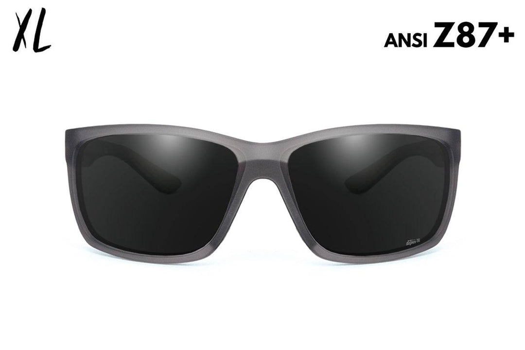 Breach XL - Frosted Gray - Jet Black Polarized ANSI Z87+ - One Revolver Surfboards