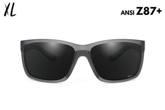 Breach XL - Frosted Gray - Jet Black Polarized ANSI Z87+ - One Revolver Surfboards