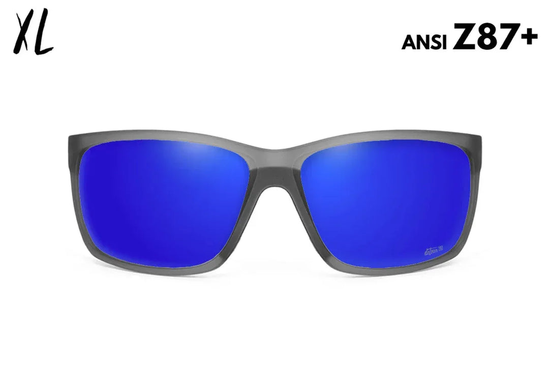 One Revolver Surfboards - Breach XL - Frosted Gray - Deep Blue Polarized ANSI Z87+ Breach XL