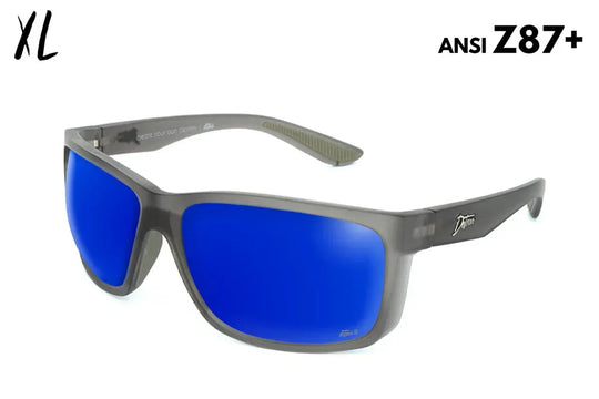 One Revolver Surfboards - Breach XL - Frosted Gray - Deep Blue Polarized ANSI Z87+ Breach XL
