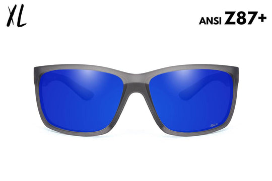 Breach XL - Frosted Gray - Deep Blue Polarized ANSI Z87+ - One Revolver Surfboards