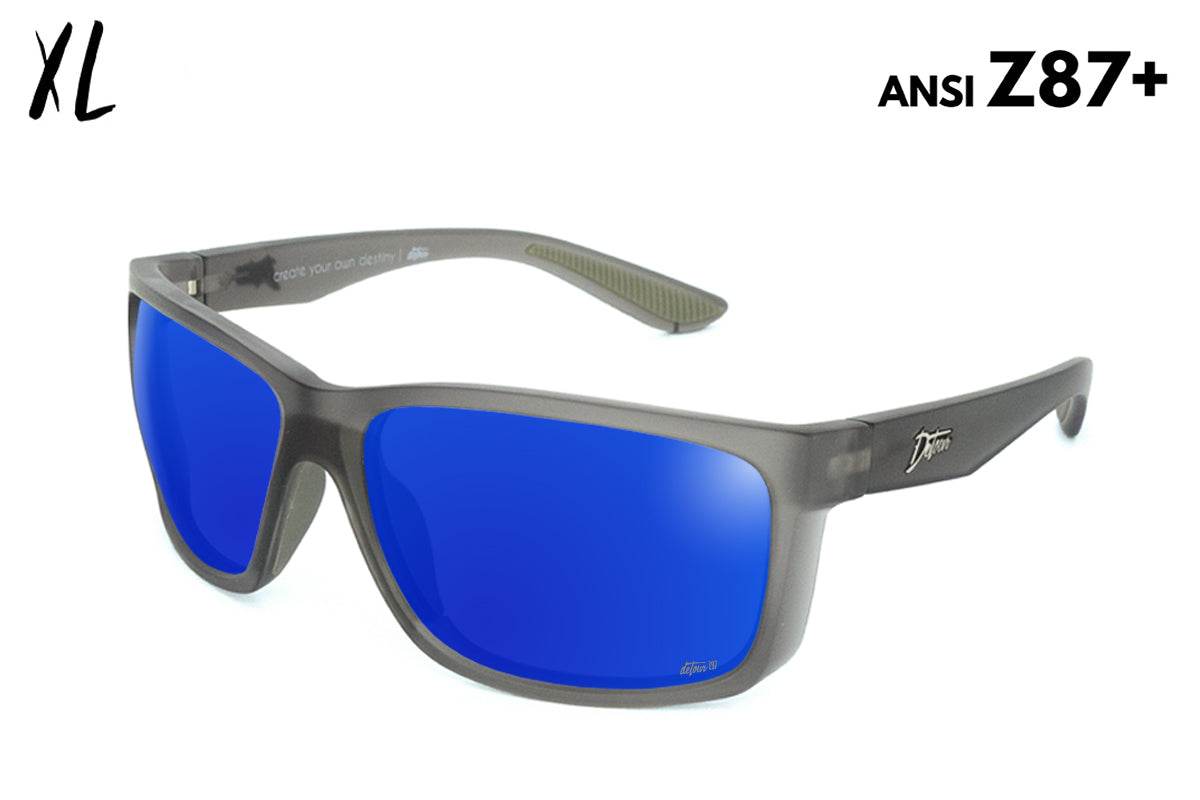 Breach XL - Frosted Gray - Deep Blue Polarized ANSI Z87+ - One Revolver Surfboards