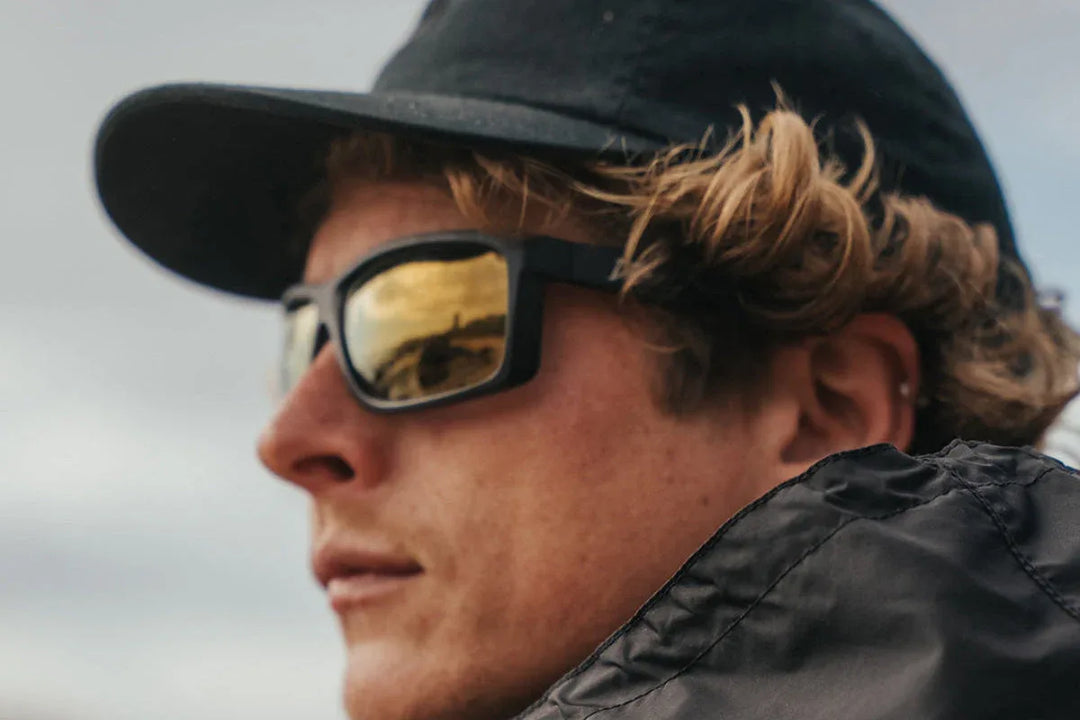 One Revolver Surfboards - Breach - Matte Black - 24K Gold Polarized ANSI Z87+ Breach