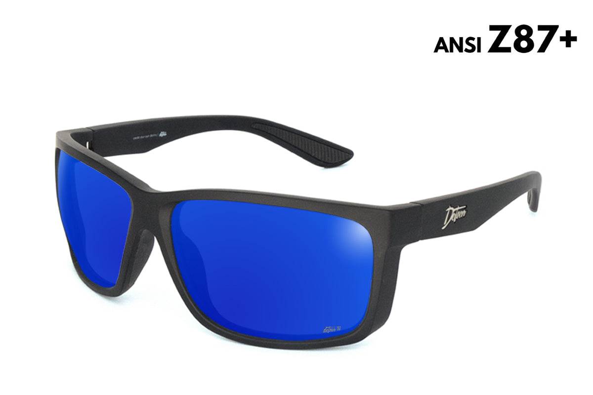 Breach - Matte Black - Deep Blue Polarized ANSI Z87+ - One Revolver Surfboards