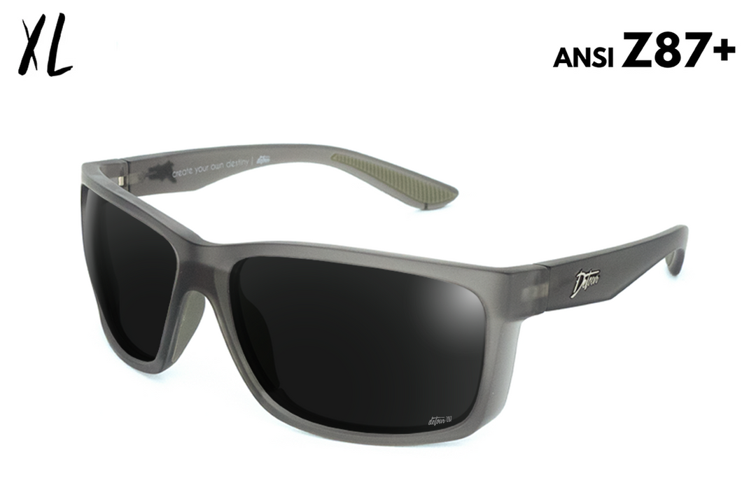 Breach XL - Frosted Gray - Jet Black Polarized ANSI Z87+