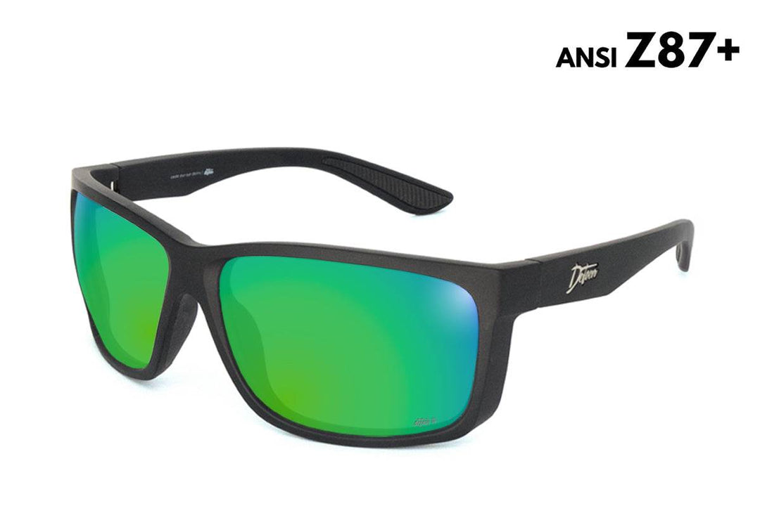 Breach - Matte Black - Green Machine Polarized ANSI Z87+ - One Revolver Surfboards