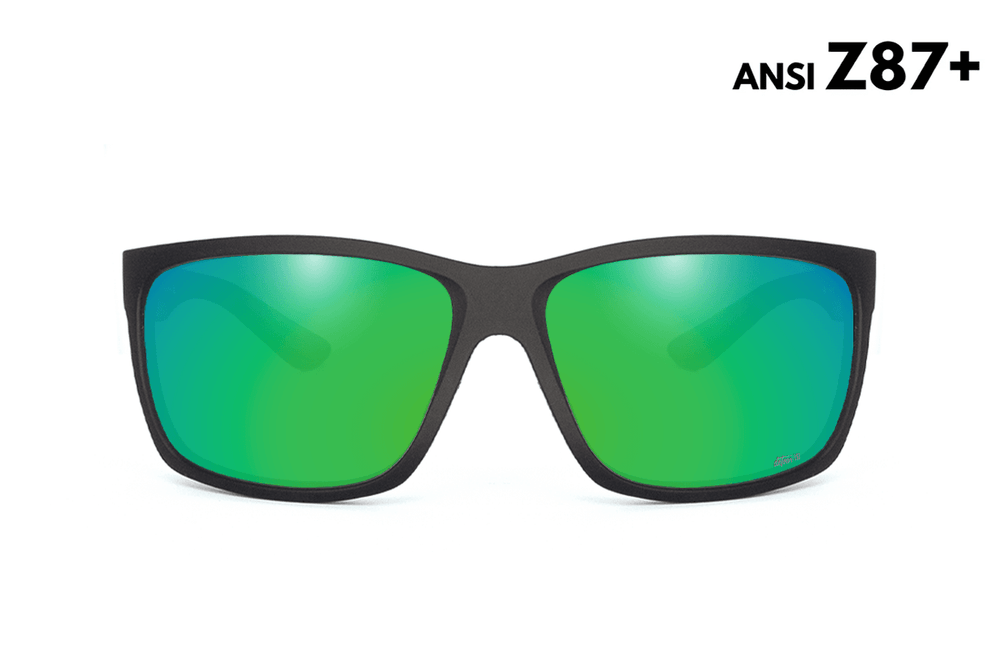 Breach - Matte Black - Green Machine Polarized ANSI Z87+ - One Revolver Surfboards