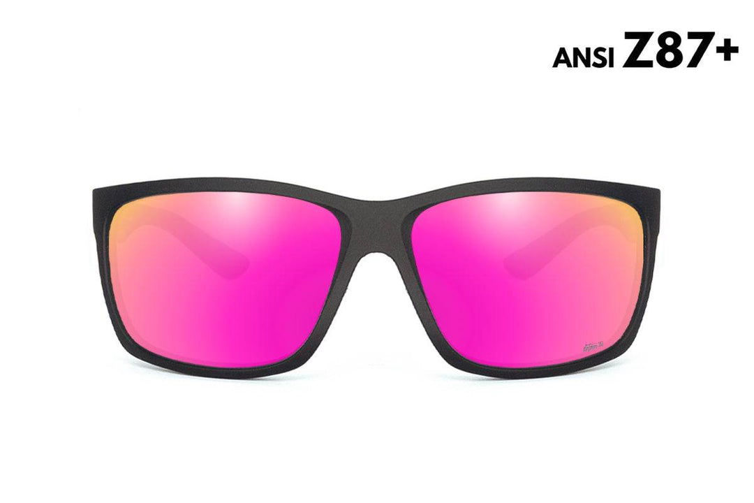 Breach - Matte Black - Pink Polarized ANSI Z87+ - One Revolver Surfboards