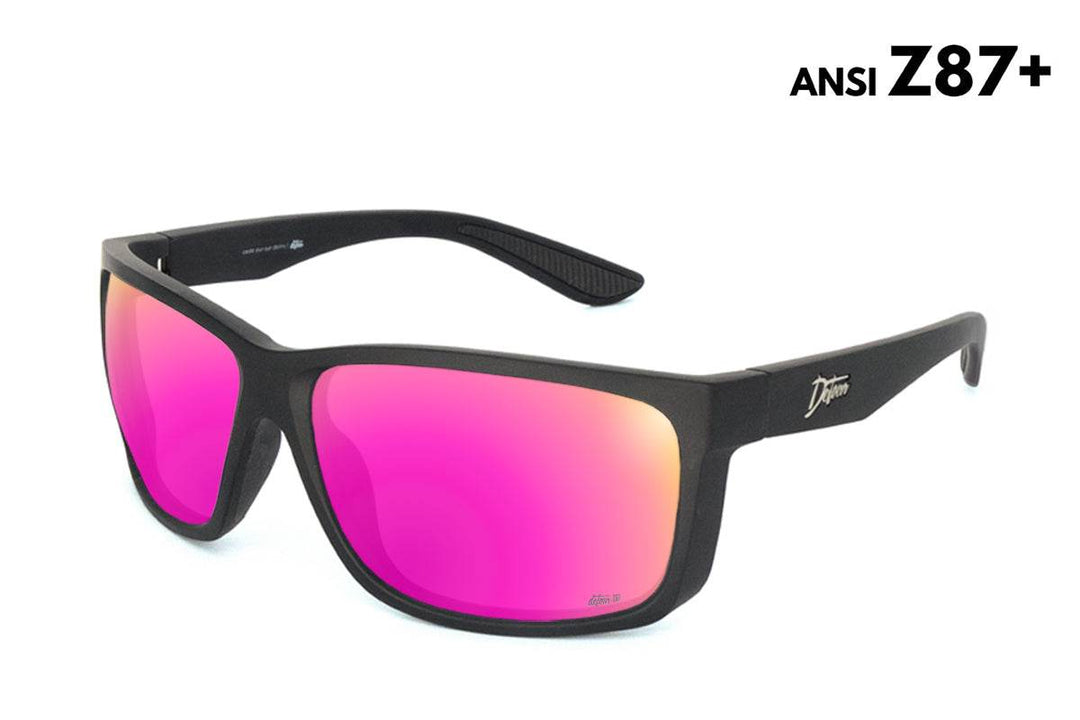 Breach - Matte Black - Pink Polarized ANSI Z87+ - One Revolver Surfboards