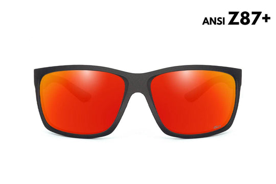 Breach - Matte Black - Red Sunset Polarized ANSI Z87+ - One Revolver Surfboards