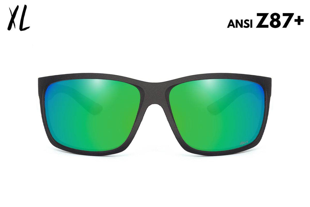 Breach XL - Matte Black - Green Machine Polarized ANSI Z87+ - One Revolver Surfboards