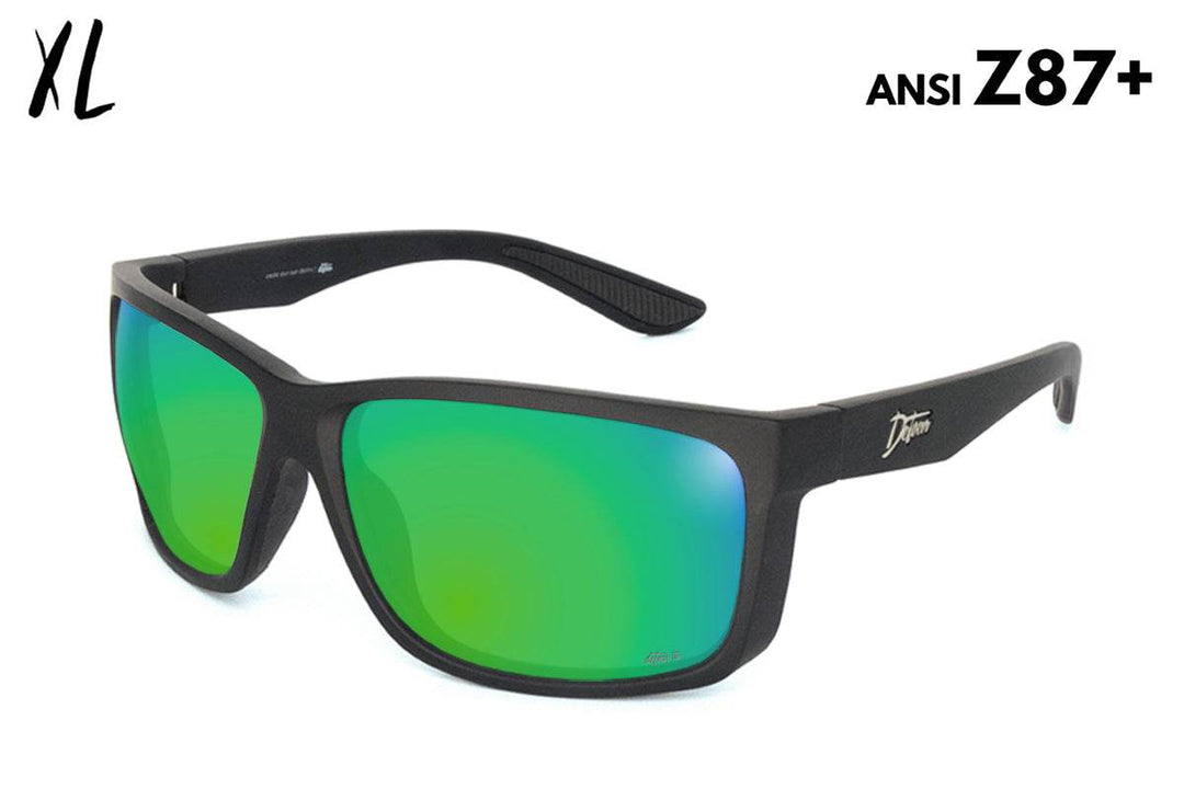 Breach XL - Matte Black - Green Machine Polarized ANSI Z87+ - One Revolver Surfboards