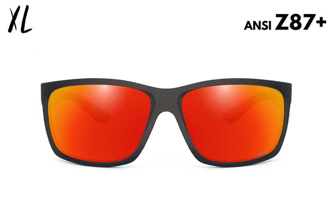 Breach XL - Matte Black - Red Sunset Polarized ANSI Z87+ - One Revolver Surfboards