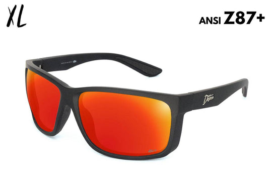 Breach XL - Matte Black - Red Sunset Polarized ANSI Z87+ - One Revolver Surfboards