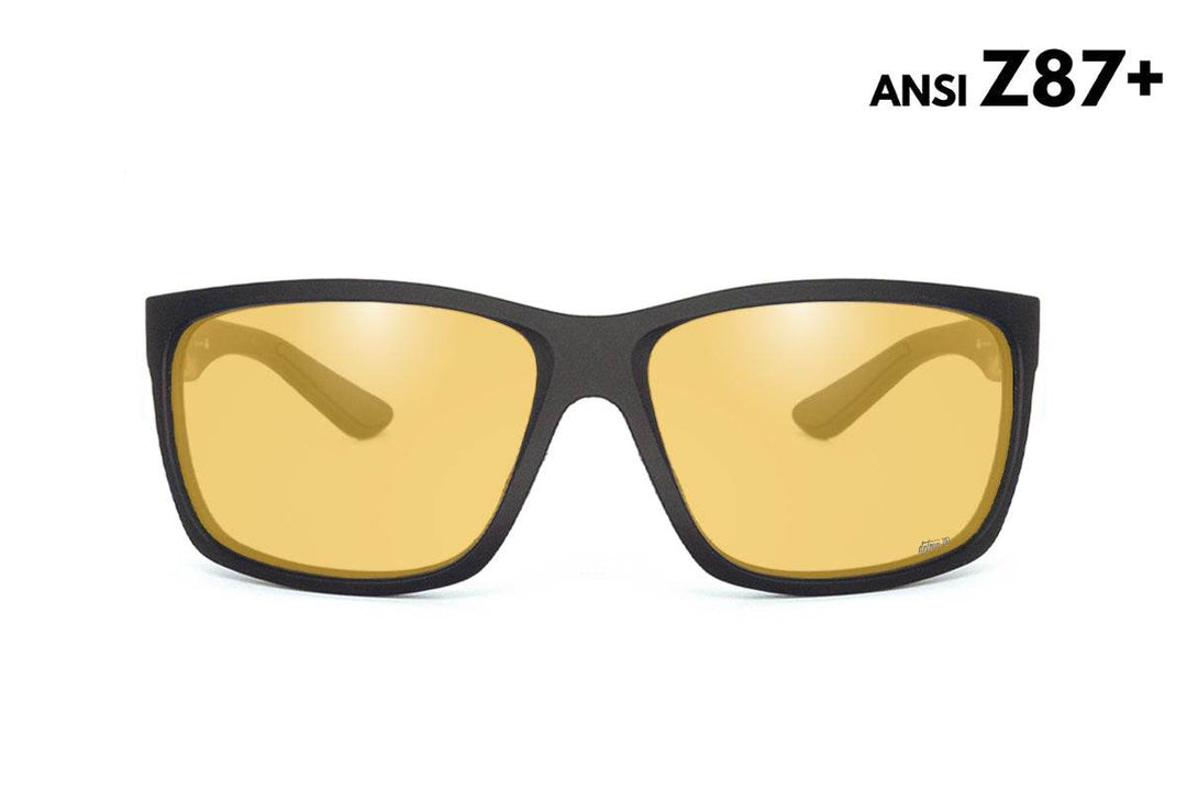 Breach - Matte Black - Yellow ANSI Z87+ - One Revolver Surfboards