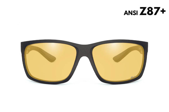 Breach - Matte Black - Yellow ANSI Z87+ - One Revolver Surfboards