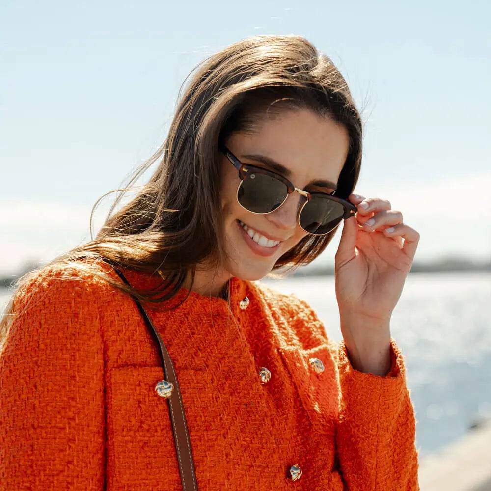 Matte Tortoise Shell & Gold Brooklines - One Revolver Surfboards