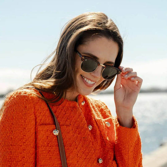 Matte Tortoise Shell & Gold Brooklines - One Revolver Surfboards