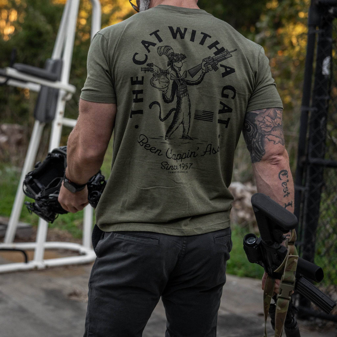 The Cat With A Gat Remix Men's T-Shirt - One Revolver Surfboards