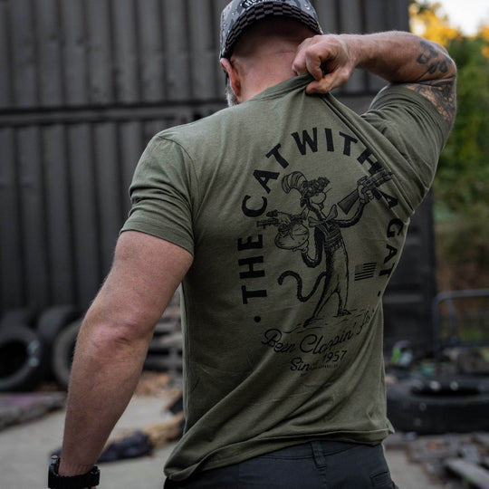 The Cat With A Gat Remix Men's T-Shirt - One Revolver Surfboards