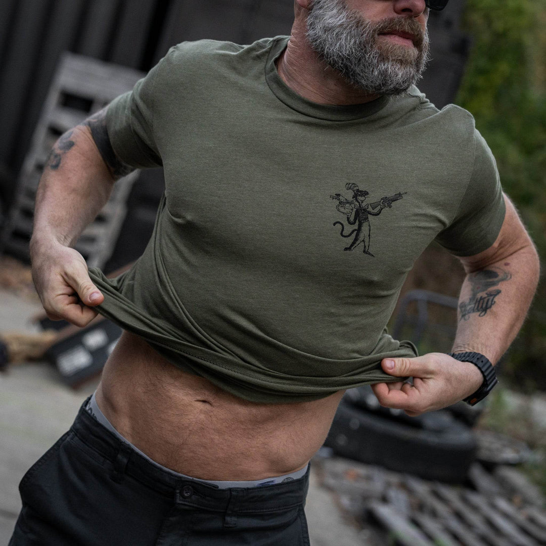 The Cat With A Gat Remix Men's T-Shirt - One Revolver Surfboards