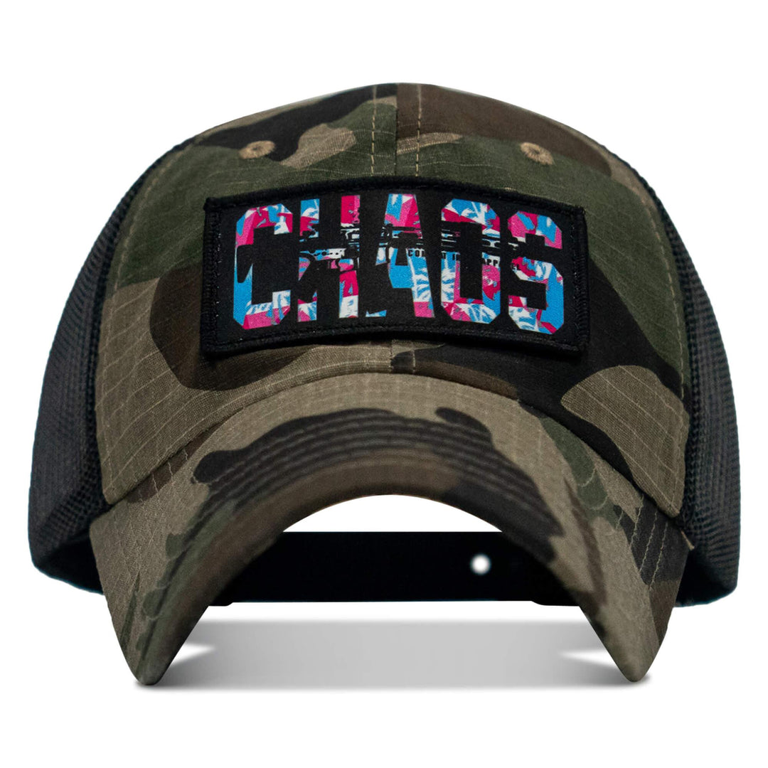 One Revolver Surfboards - Chaos Hawaiian Patch Tactical Ripstop Mesh Snapback Hat HEADWEAR