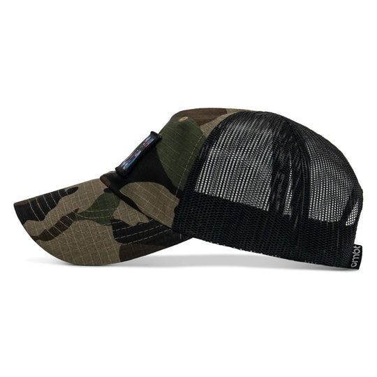 One Revolver Surfboards - Chaos Hawaiian Patch Tactical Ripstop Mesh Snapback Hat HEADWEAR