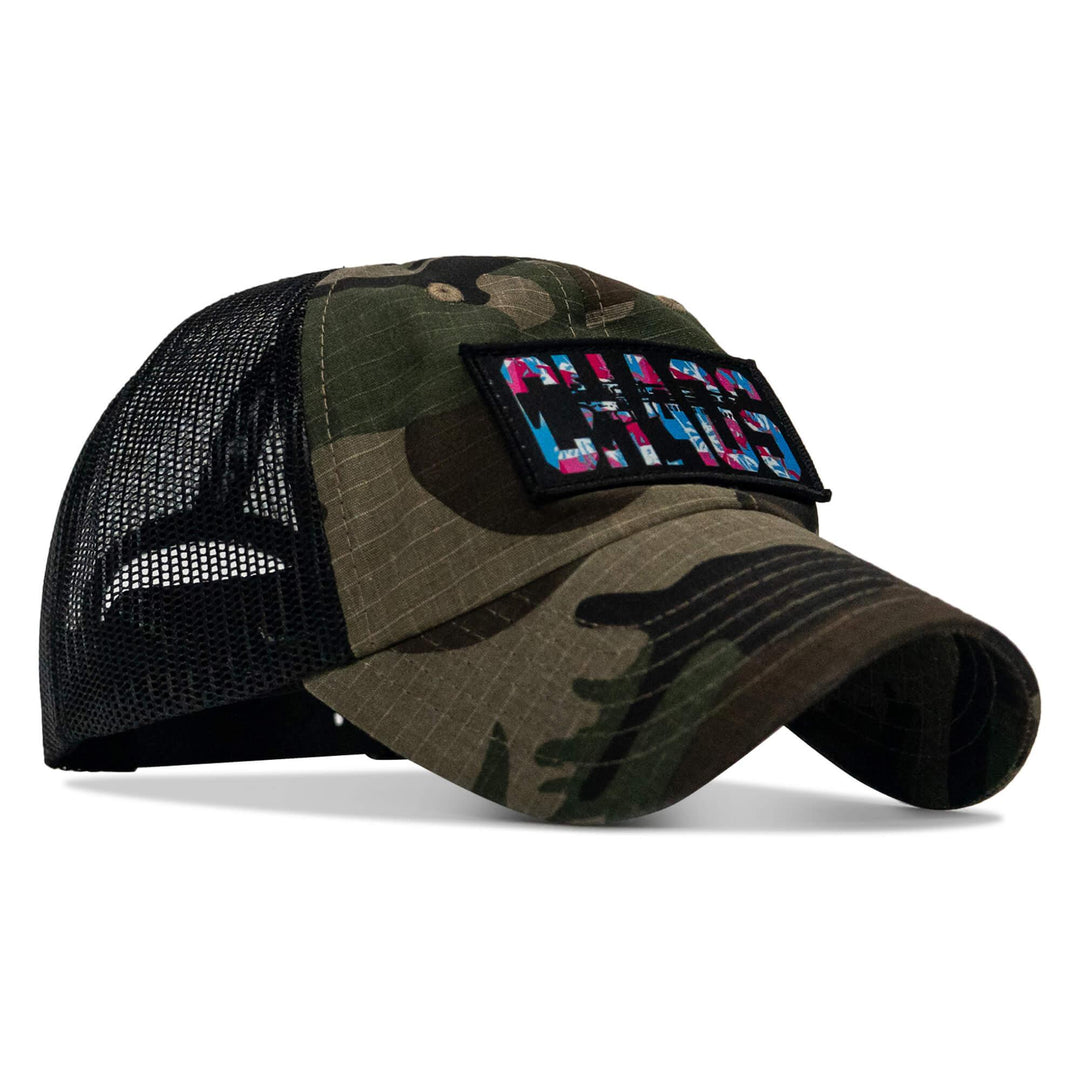 One Revolver Surfboards - Chaos Hawaiian Patch Tactical Ripstop Mesh Snapback Hat HEADWEAR