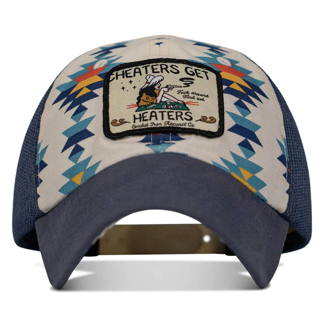 Cheaters Get Heaters Cowboy Patch Ripstop Mesh Snapback Hat - One Revolver Surfboards