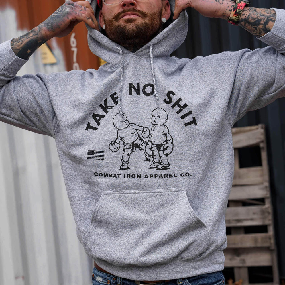 Take No Shit Men's Fleece Lined Hoodie - GRAPHIC HOODIE - One Revolver Surfboards
