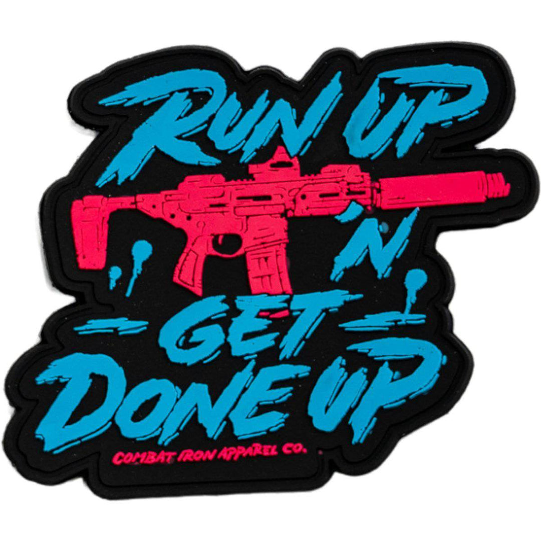 Run Up 'n Get Done Up PVC Patch - PVC VELCRO PATCH - One Revolver Surfboards