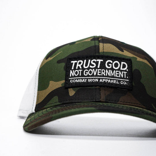 Trust God. Not Government. Mid-Profile Mesh Snapback - One Revolver Surfboards