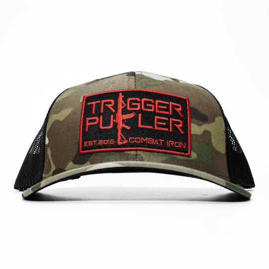 Trigger Puller Red Patch Mid-Profile Mesh Snapback Hat - One Revolver Surfboards