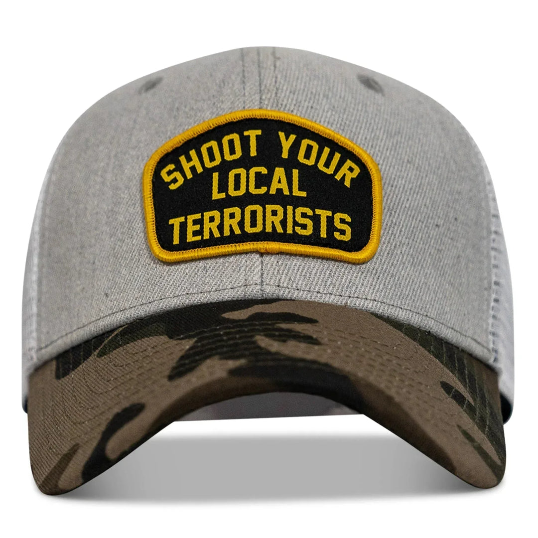 Shoot Your Local Terrorists Patch Snapback Hat - One Revolver Surfboards