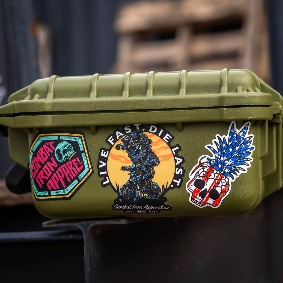 USA PATRIOTIC PINEAPPLE GRENADE DECAL - One Revolver Surfboards