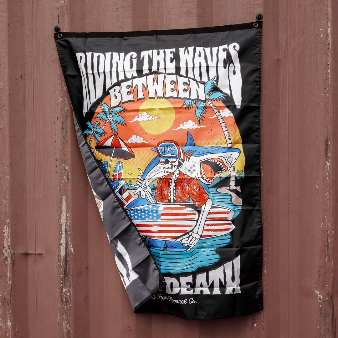 Life & Death Beach Day 3' X 4' Wall Flag - One Revolver Surfboards