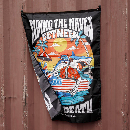 Life & Death Beach Day 3' X 4' Wall Flag - One Revolver Surfboards