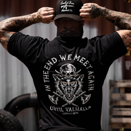 In the End, we meet Again | Unit Valhalla Men's T-Shirt - One Revolver Surfboards