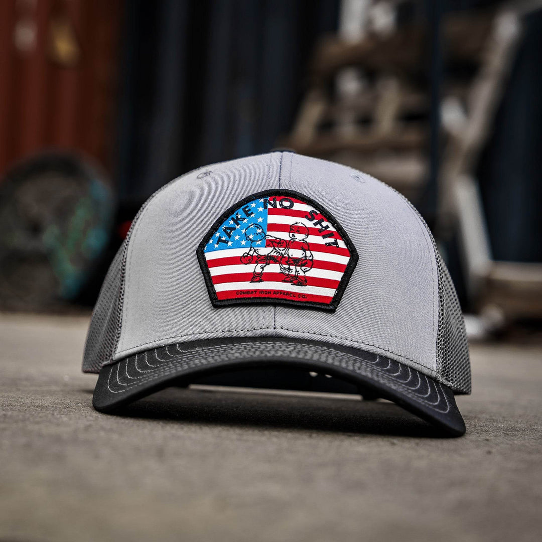 Take No Shit American Flag Patch SnapBack - HEADWEAR - One Revolver Surfboards
