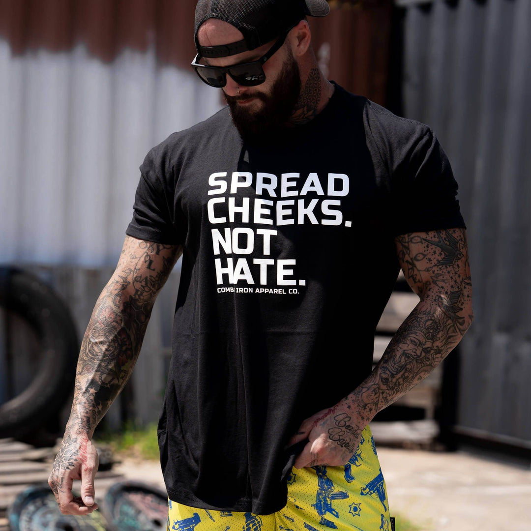 Spread Cheeks. Not Hate. Men's T-Shirt - One Revolver Surfboards