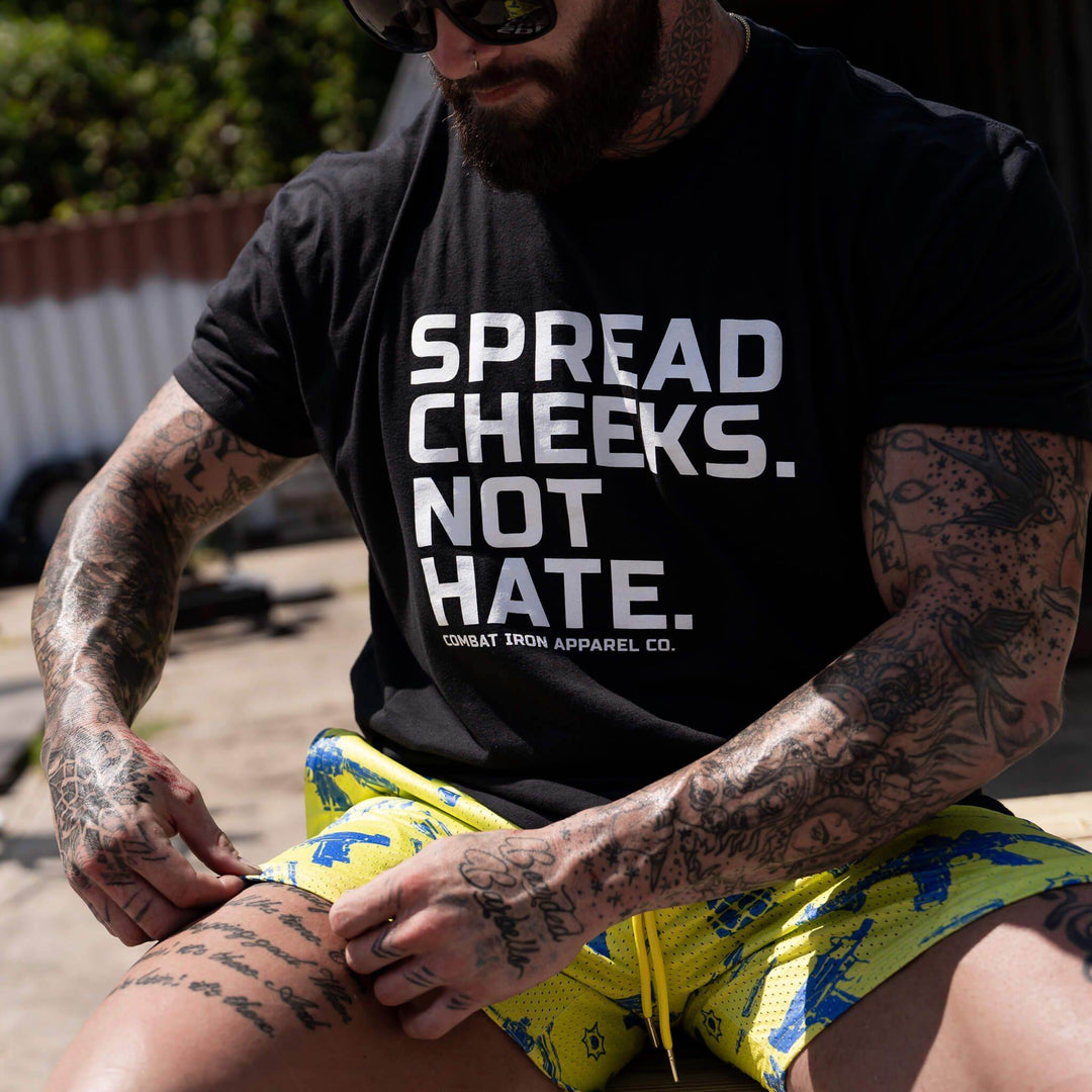 Spread Cheeks. Not Hate. Men's T-Shirt - One Revolver Surfboards