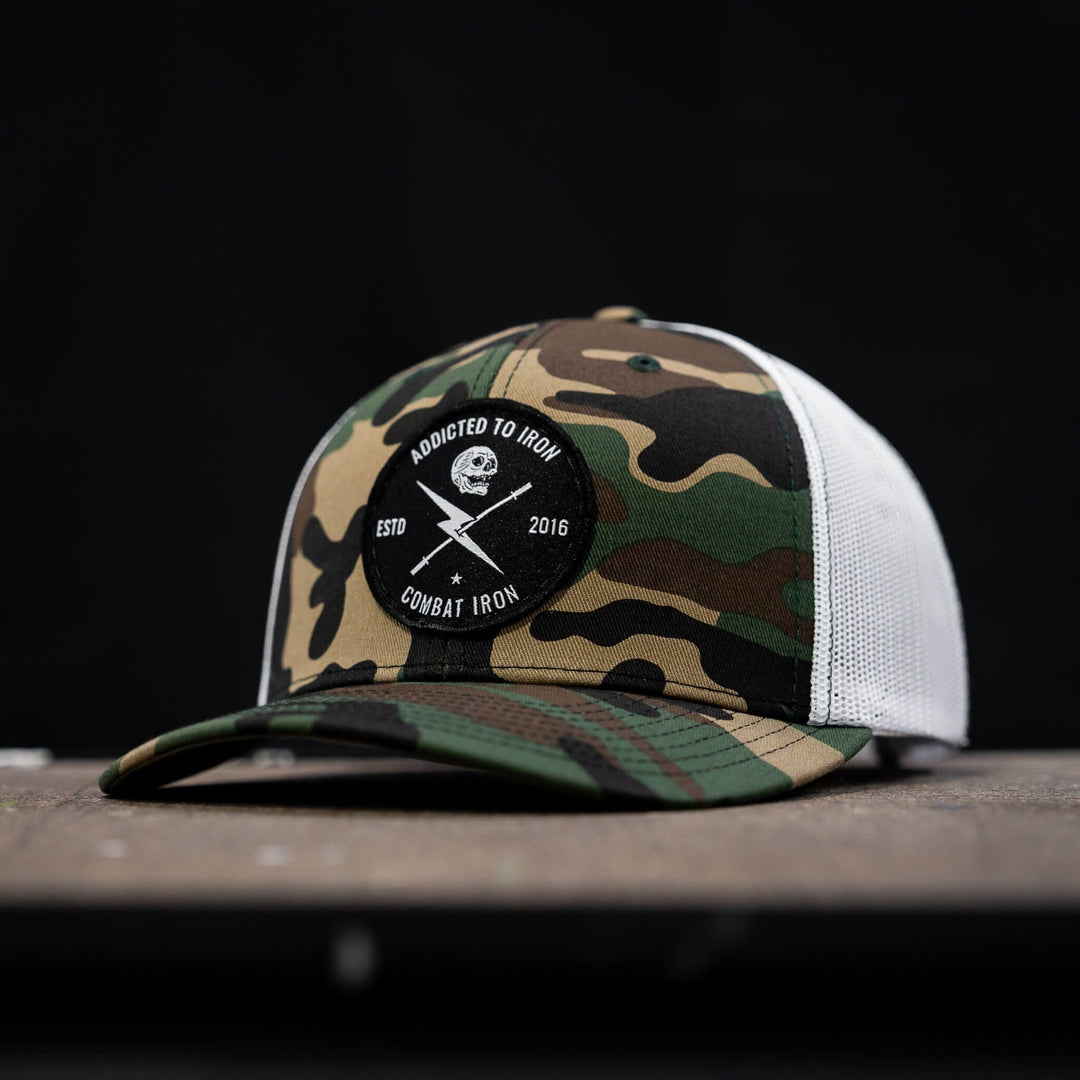 Addicted To Iron Patch Snapback Hat
