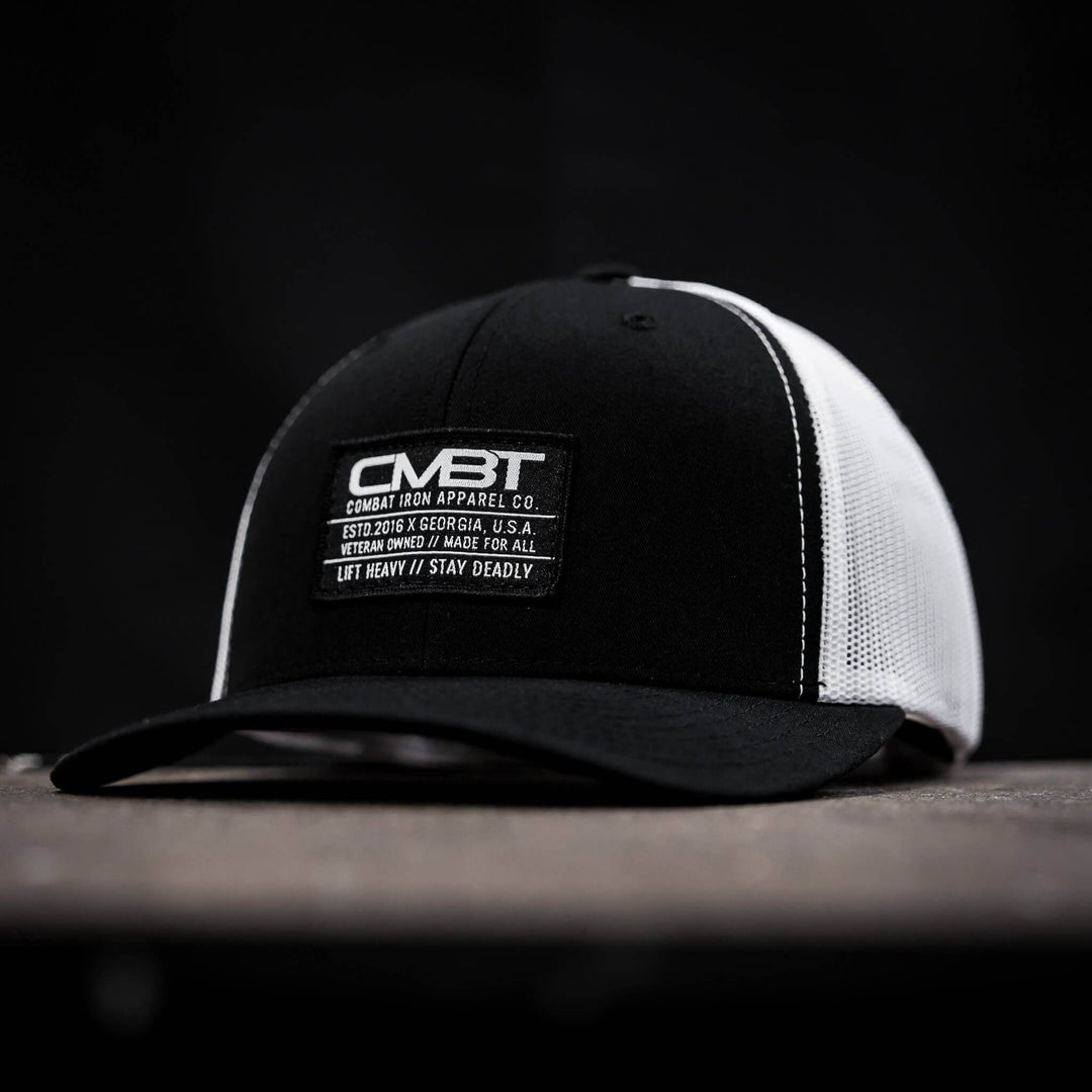 Branded CMBT Labeled Mid-Profile Snapback Hat - One Revolver Surfboards