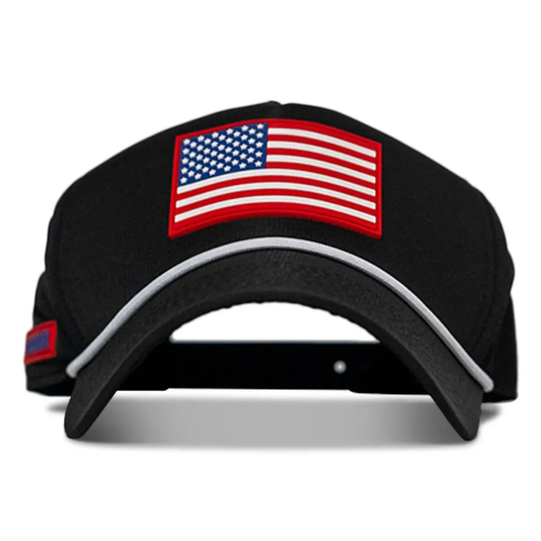 One Revolver Surfboards - American Flag Patch Weekender Performance Snapback Hat WEEKENDER MESH SNAPBACK