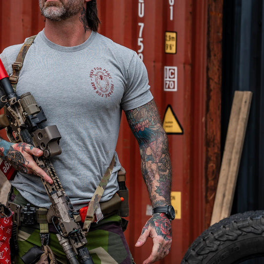 Pray For Peace. Prepare For War. Men's T-Shirt - One Revolver Surfboards