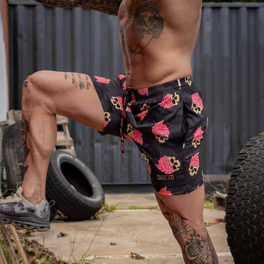 Men's V3 Performance Training Shorts | BDU Skull Cupcake - One Revolver Surfboards