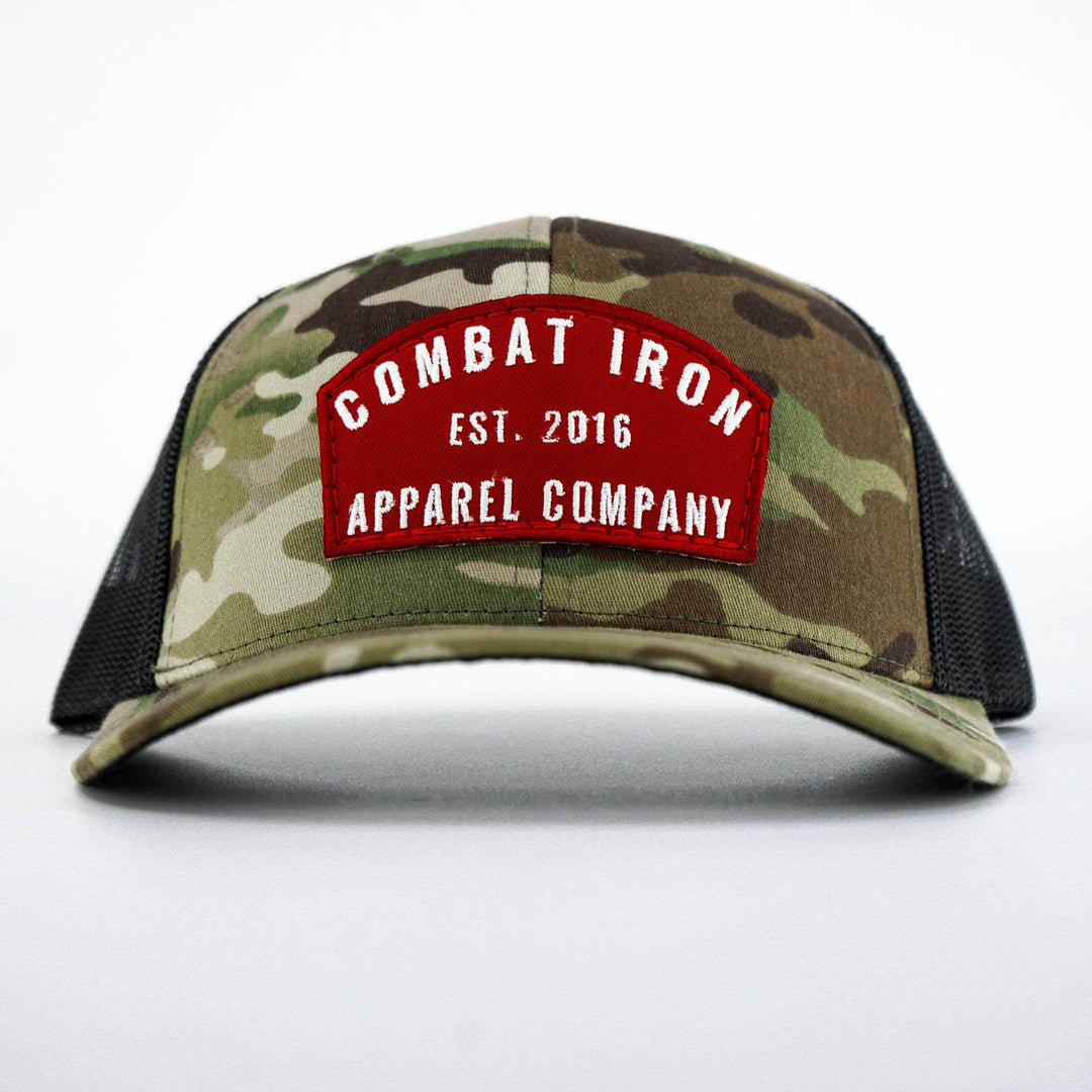 Arched Red Patch Mid-Profile Mesh Snapback Hat - One Revolver Surfboards