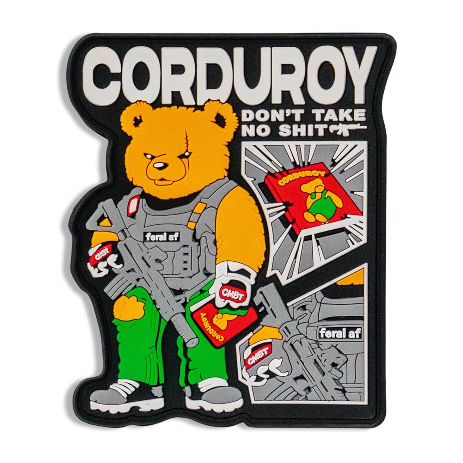 Corduroy The Bear PVC Patch - One Revolver Surfboards